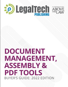 Document Management and Assembly Buyers Guide 2022 Edition cover image